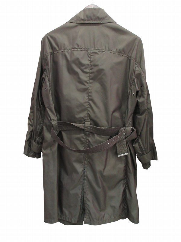 Moncler Soutien Collar Coat Khaki 4 — view 3