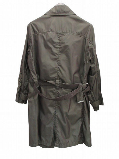 Moncler Soutien Collar Coat Khaki 4 — view 3