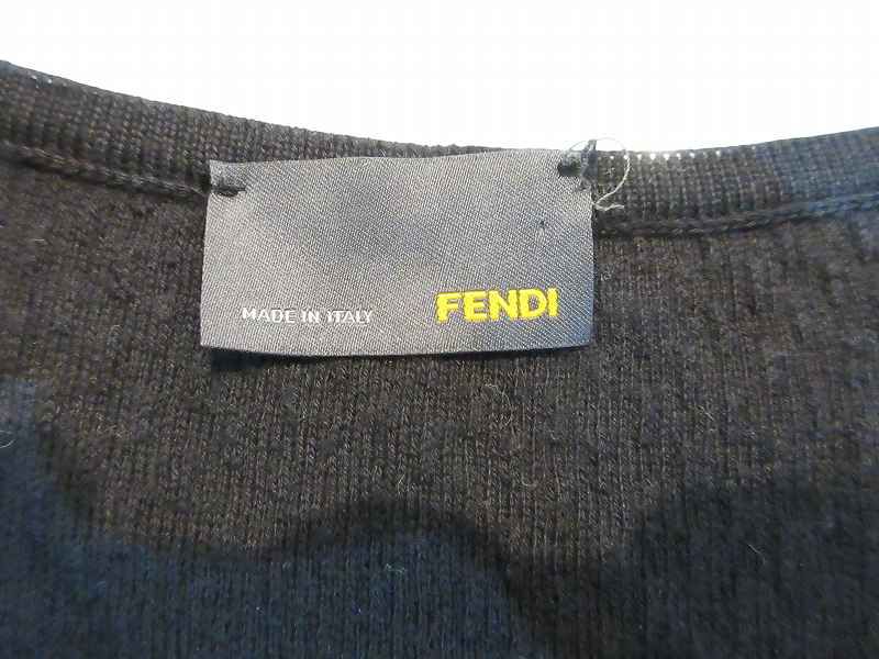 Fendi Knit Dress Cotton Black 42 — view 4