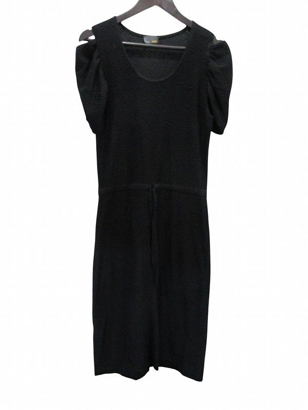 Fendi Knit Dress Cotton Black 42