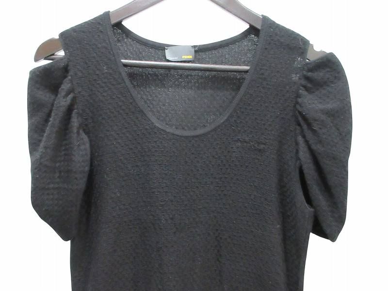 Fendi Knit Dress Cotton Black 42 — view 2