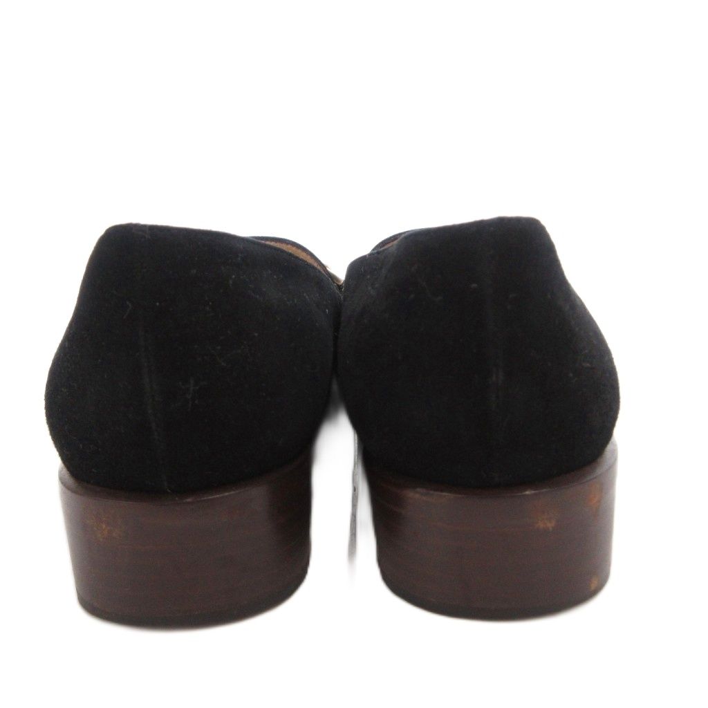 Gucci Bamboo Loafers Shoes Suede Black 36 — view 5