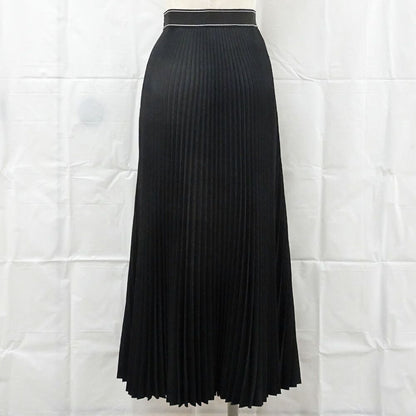 Prada Long Pleated Skirt 36 Black Polyester — view 3