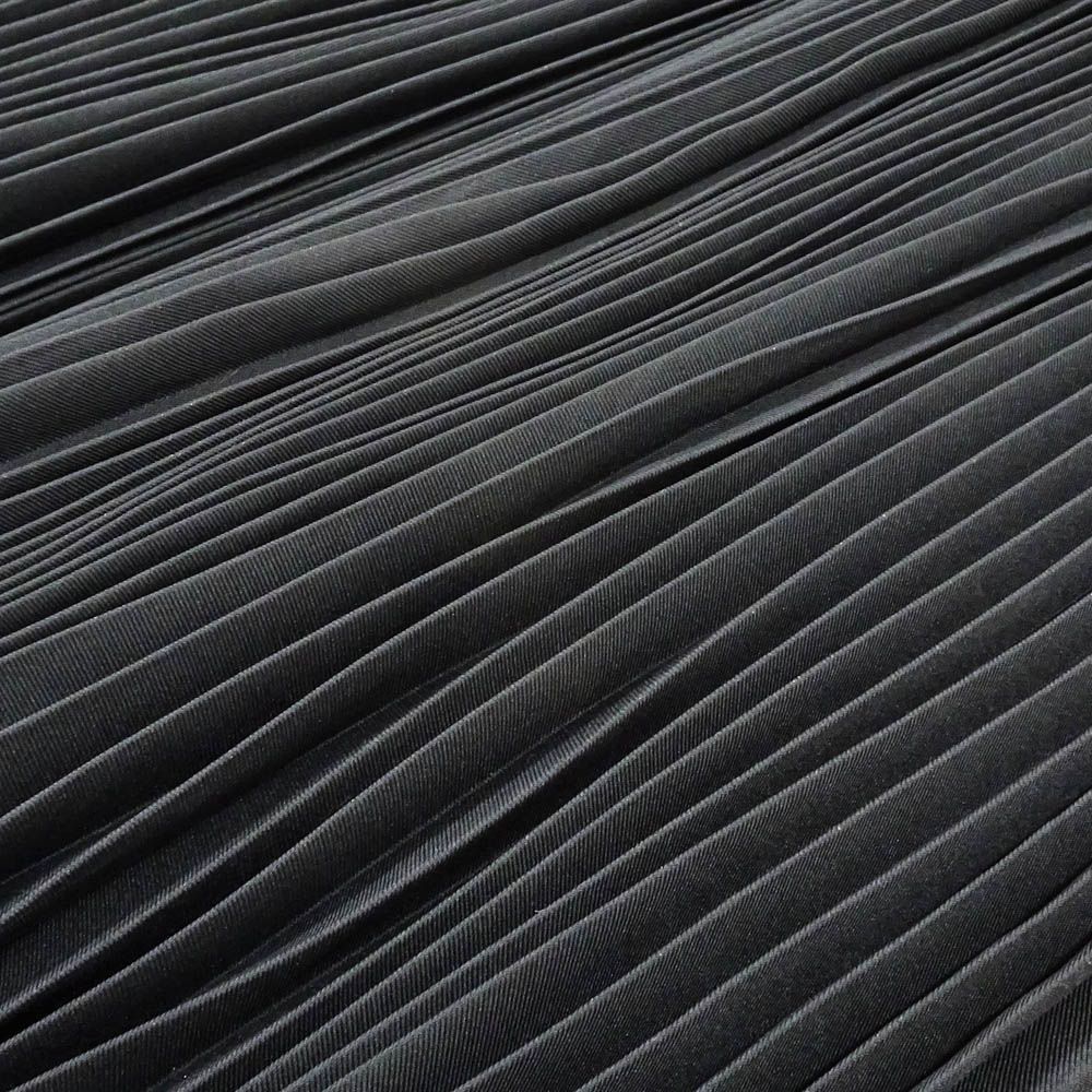 Prada Long Pleated Skirt 36 Black Polyester — view 7