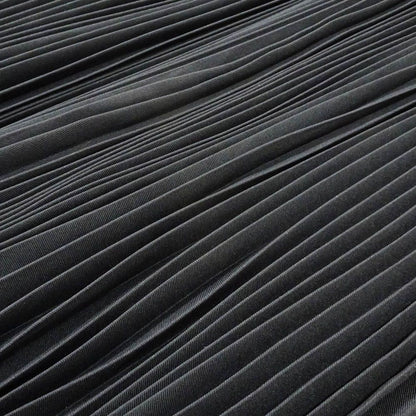 Prada Long Pleated Skirt 36 Black Polyester — view 7
