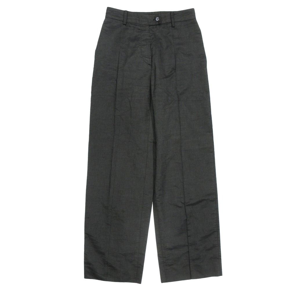 Prada Trousers Pants Straight Pleated Cotton Vintage 40 Gray
