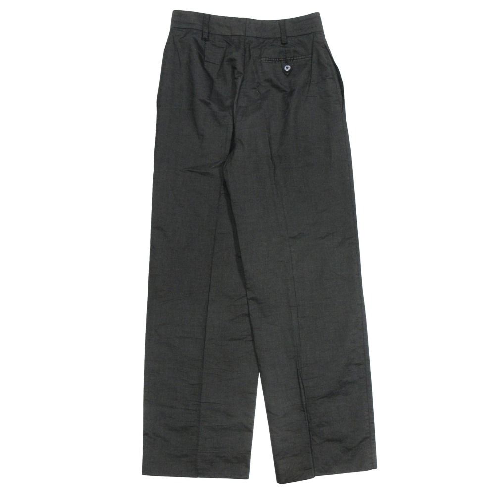Prada Trousers Pants Straight Pleated Cotton Vintage 40 Gray — view 2