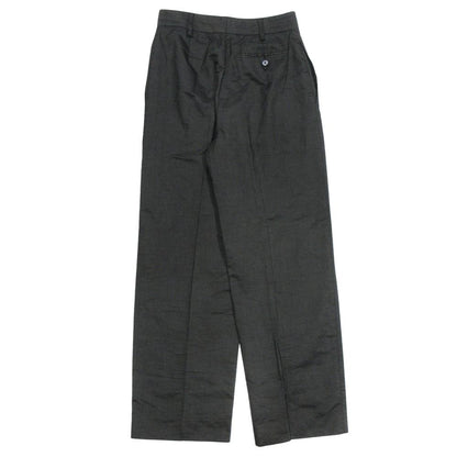 Prada Trousers Pants Straight Pleated Cotton Vintage 40 Gray — view 2