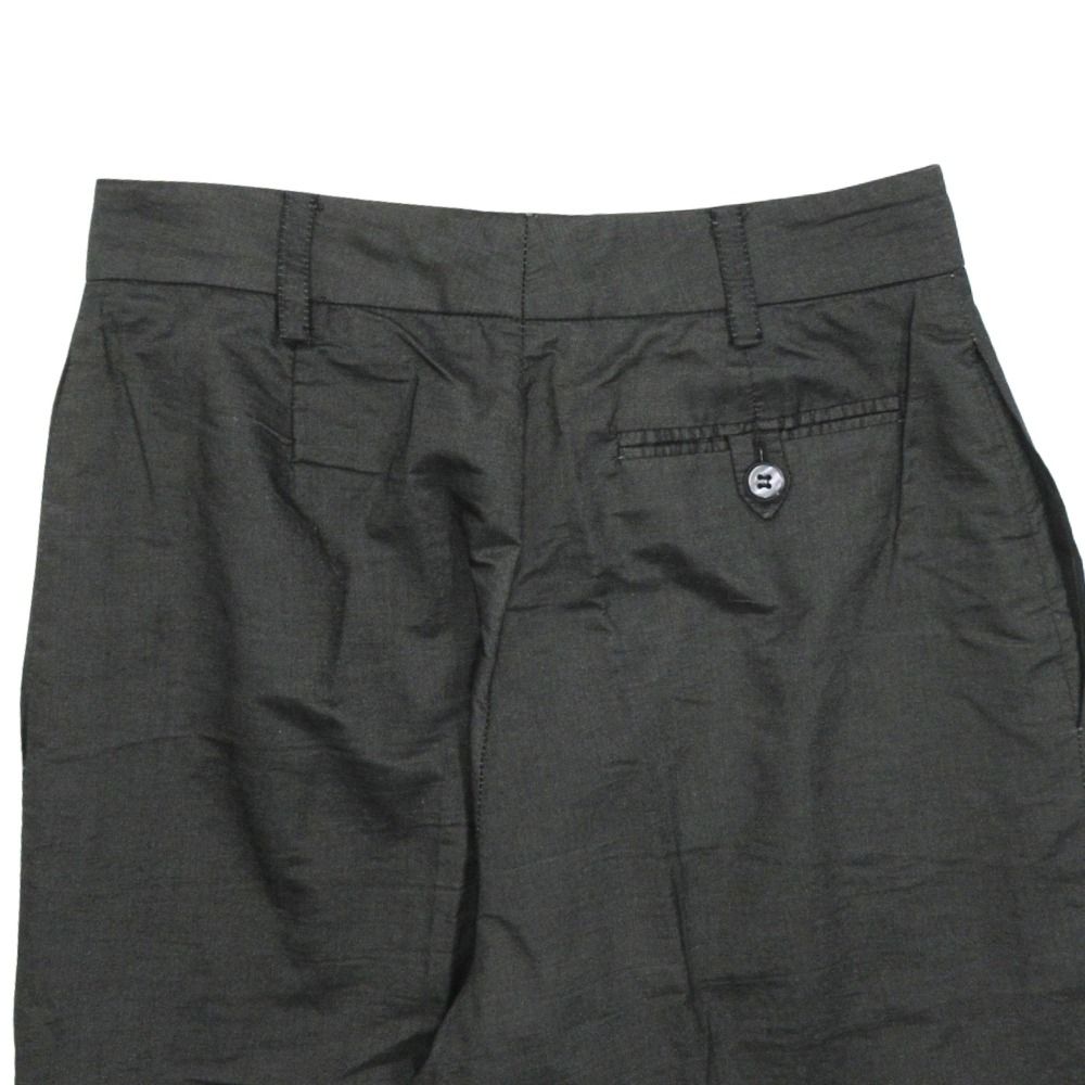 Prada Trousers Pants Straight Pleated Cotton Vintage 40 Gray — view 4
