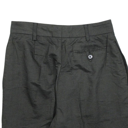 Prada Trousers Pants Straight Pleated Cotton Vintage 40 Gray — view 4