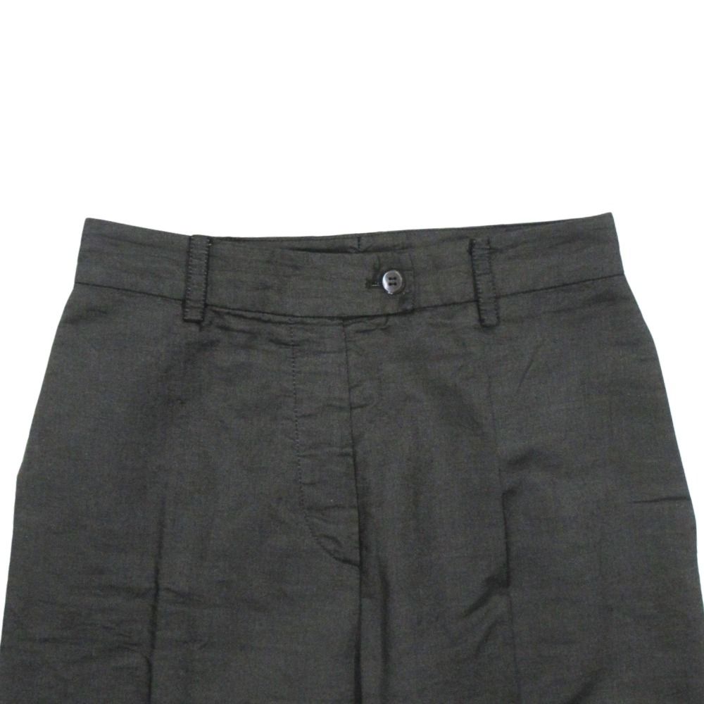 Prada Trousers Pants Straight Pleated Cotton Vintage 40 Gray — view 3