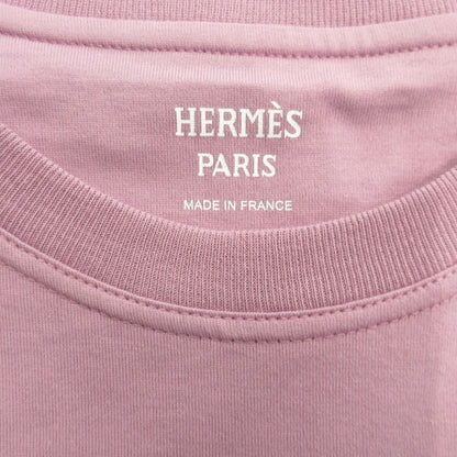 Hermes Jacquard Pocket Dress Top Horse Tackle Embroidery 36 Purple — view 6