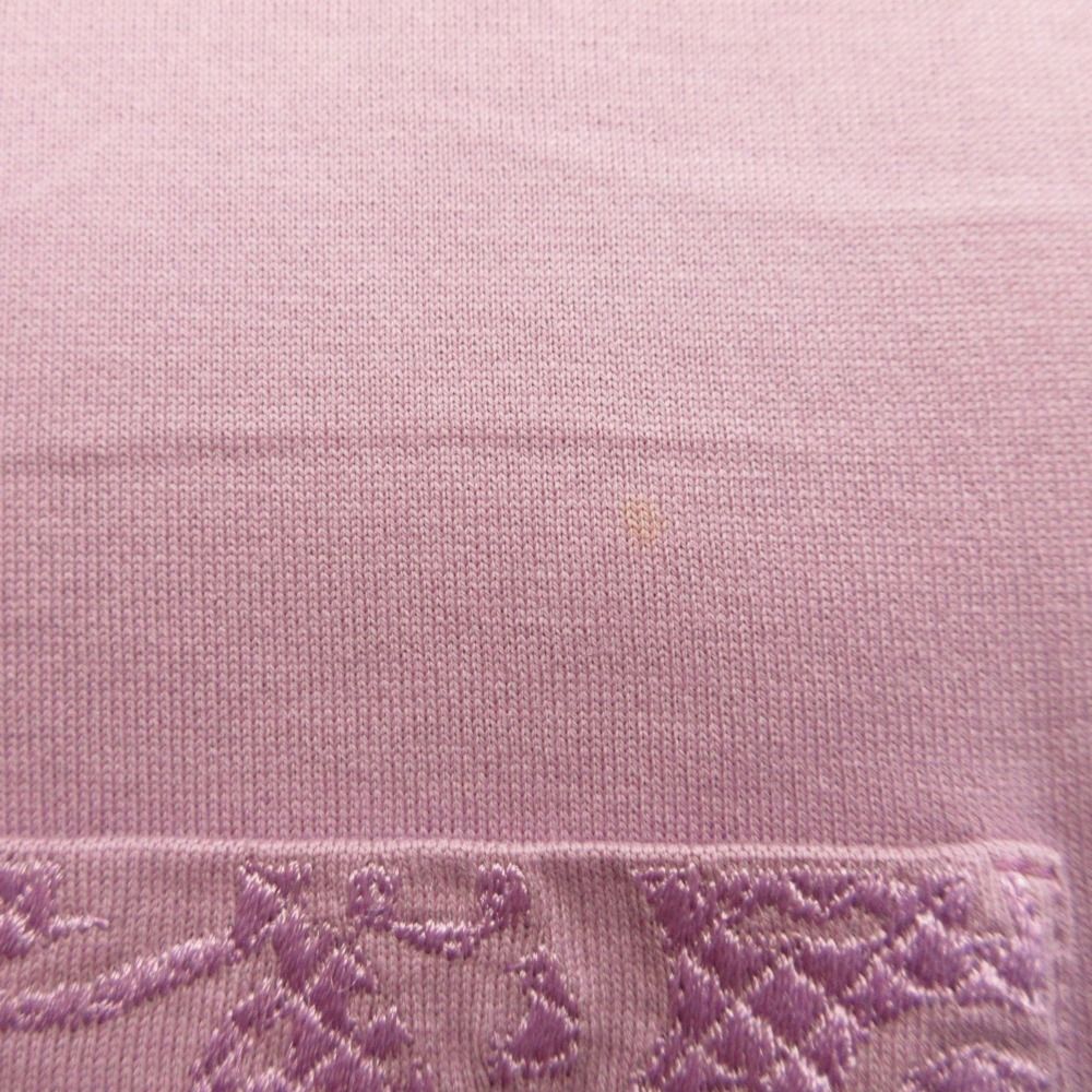 Hermes Jacquard Pocket Dress Top Horse Tackle Embroidery 36 Purple — view 4