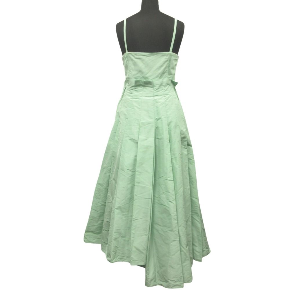 Fendi Asymmetric Dress Cami Pleated Skirt Long Sleeveless 40 Green — view 2