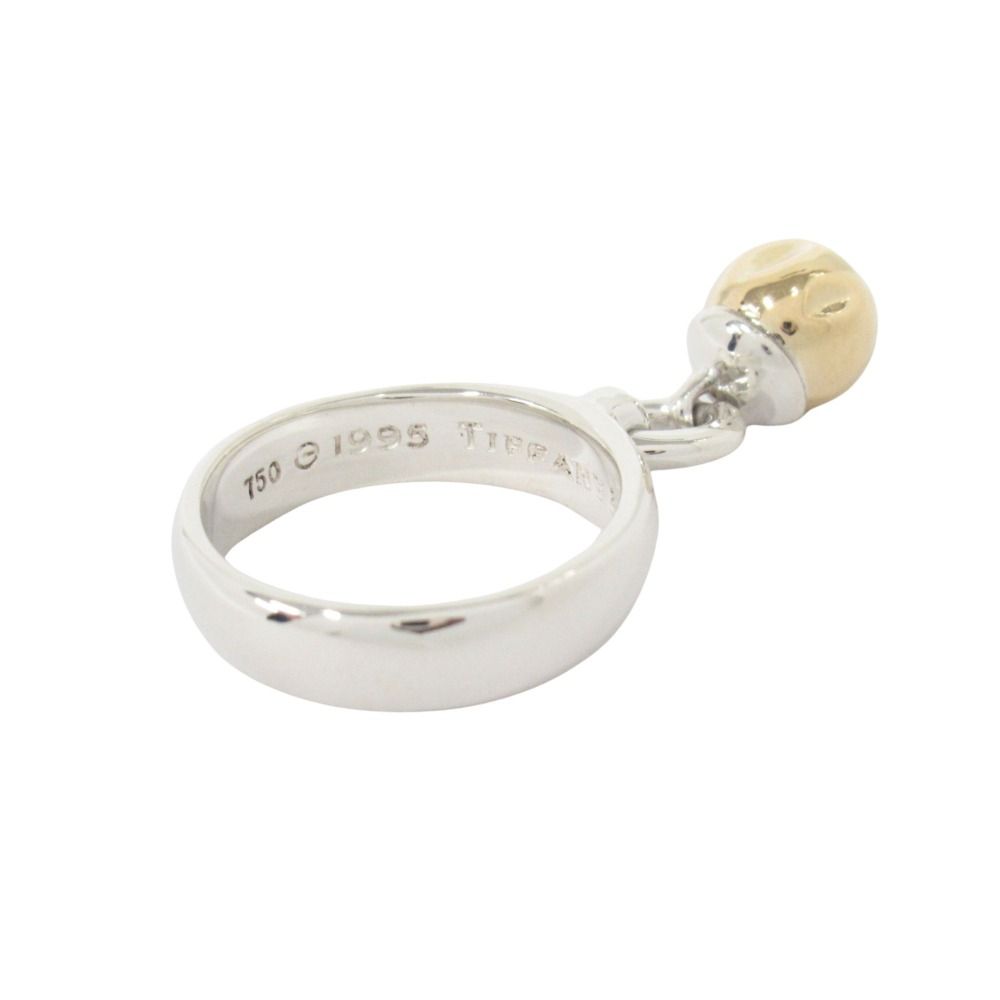 Tiffany & Co 18K Yellow Gold Combination Door Knocker Ball Ring Silver — view 3