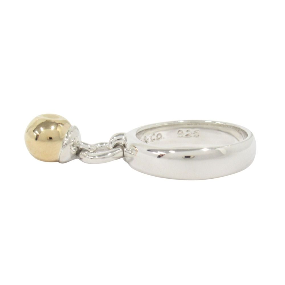 Tiffany & Co 18K Yellow Gold Combination Door Knocker Ball Ring Silver — view 2