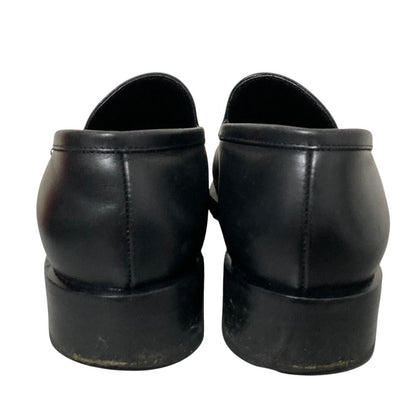 Gucci Silver Plate Leather Loafers Black 36.5 — view 4