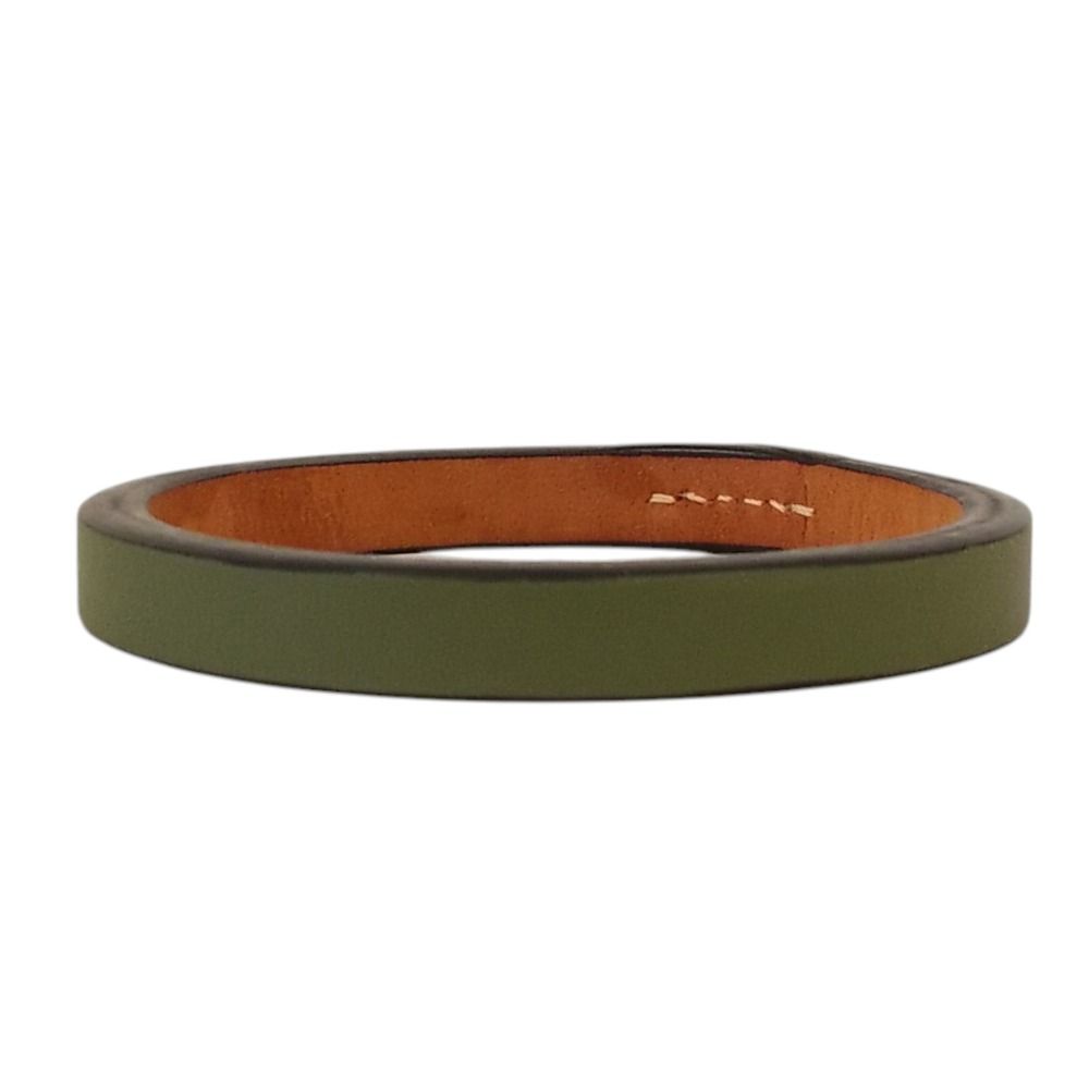 Loewe Leather Double Bangle Set Green Yellow Bracelet — view 4