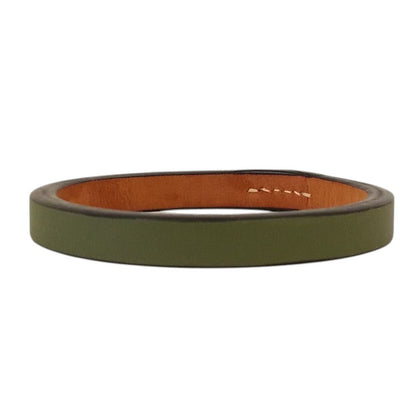 Loewe Leather Double Bangle Set Green Yellow Bracelet — view 4