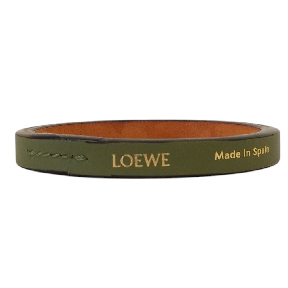 Loewe Leather Double Bangle Set Green Yellow Bracelet — view 2