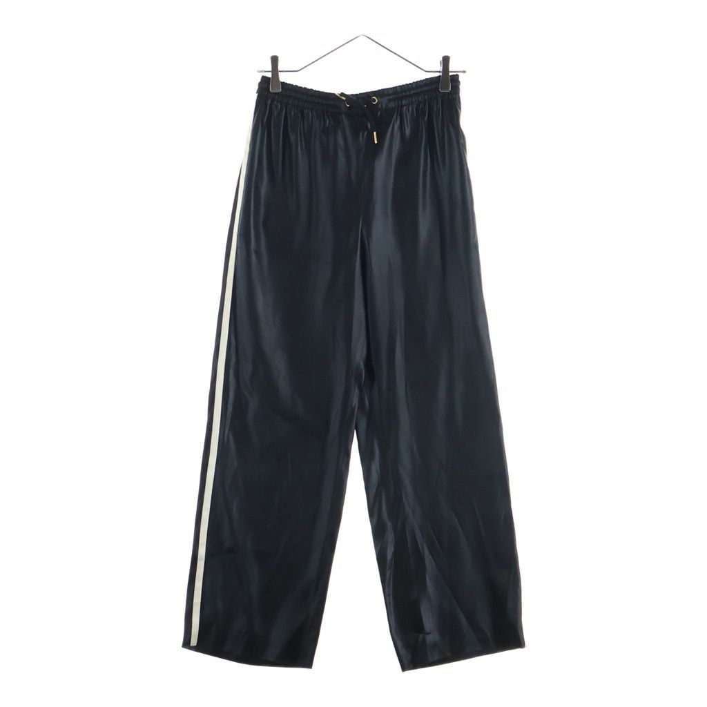Celine Triomphe Side Line Silk Blend Acetate Track Pants Black