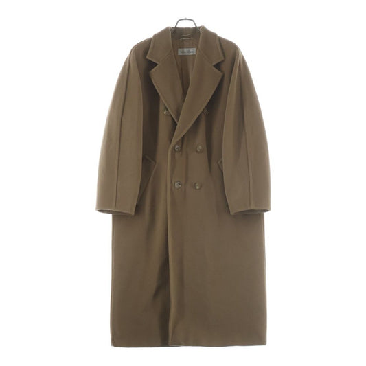 Max Mara Wool Double Breasted Icon Trench Coat Brown