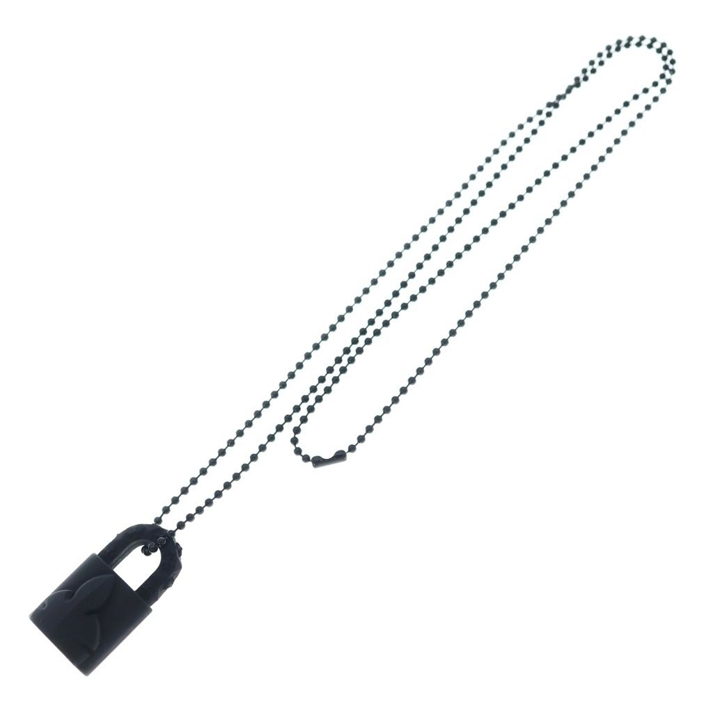 Chrome Hearts Rubber Padlock Flerknee Slcn Necklace Silicone Black — view 2