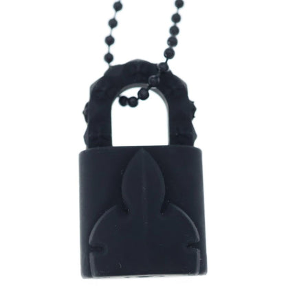 Chrome Hearts Rubber Padlock Flerknee Slcn Necklace Silicone Black — view 3