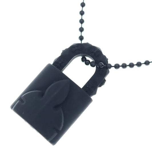 Chrome Hearts Rubber Padlock Flerknee Slcn Necklace Silicone Black