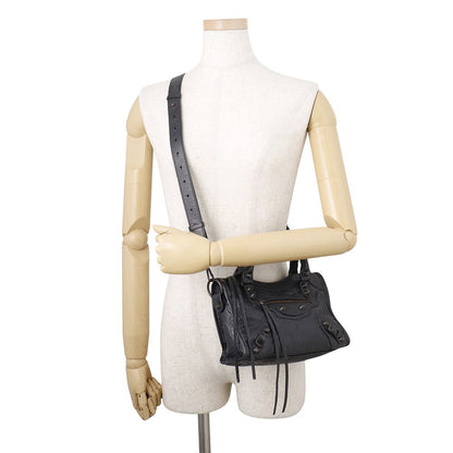 Balenciaga Shoulder Bag le City Mini Arena Lambskin 2-Way Black — view 5
