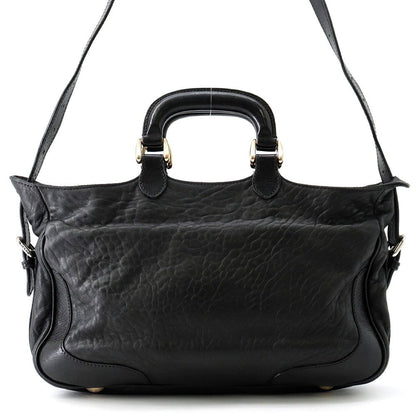 Fendi Leather 2-Way Shoulder Bag Black
