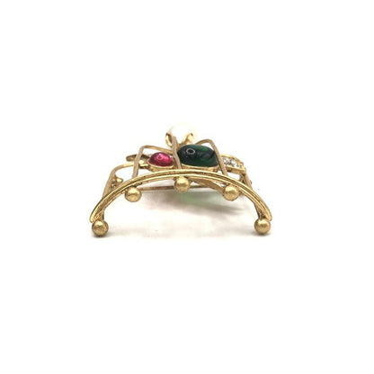 Chanel Gripoix Birdcage Faux Pearl Brooch — view 4