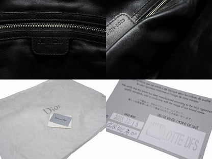 Dior Cannage Shoulder Bag Black Lambskin Silver — view 8
