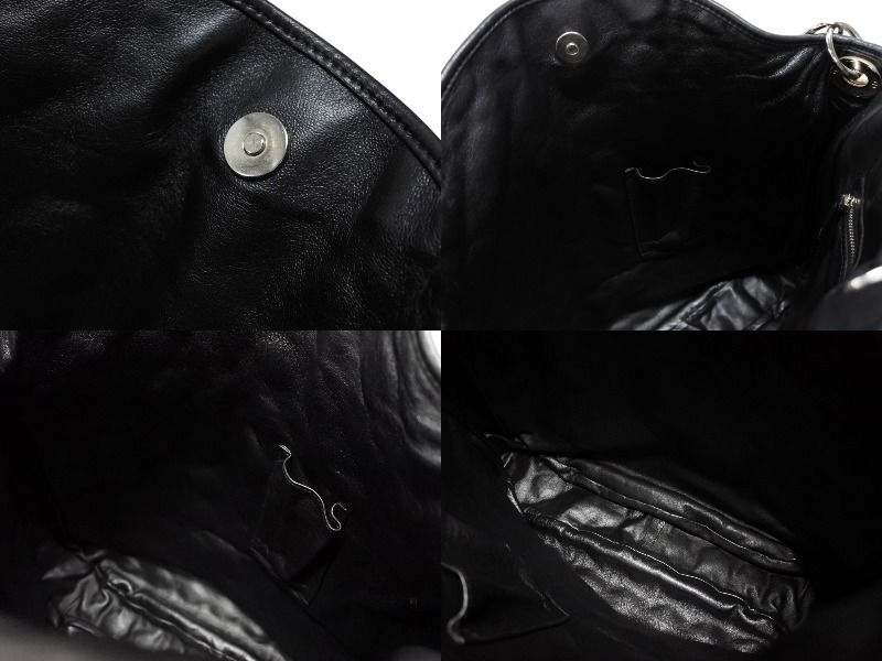 Dior Cannage Shoulder Bag Black Lambskin Silver — view 7