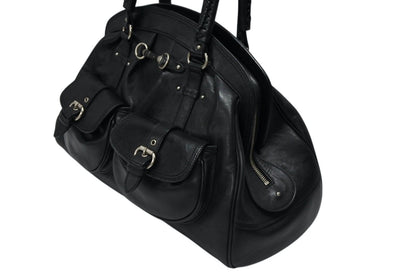 Dior Handbag Leather Black Silver — view 5