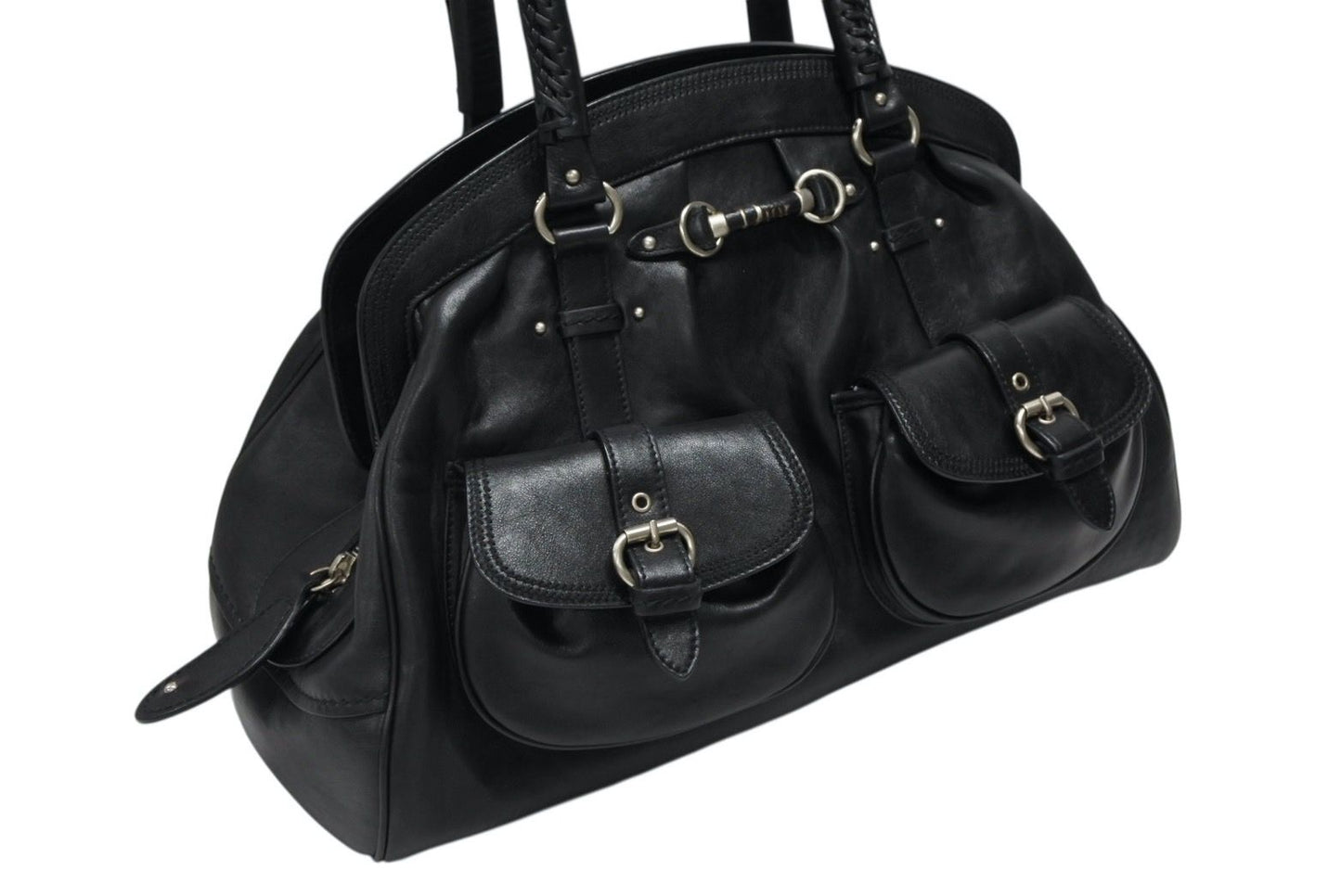 Dior Handbag Leather Black Silver — view 4