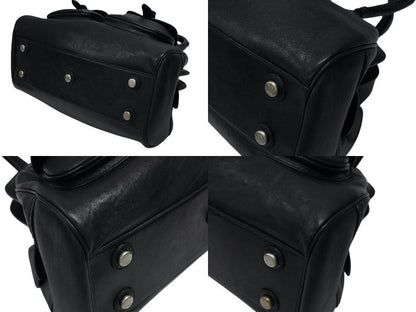 Dior Handbag Leather Black Silver — view 8