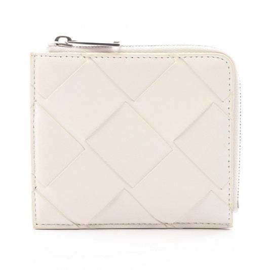Bottega Veneta Coin Case Maxi Intrecciato White Leather