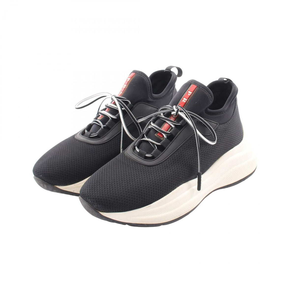 Prada Sport Linea Rossa Sneakers Logo Shoes Mesh
