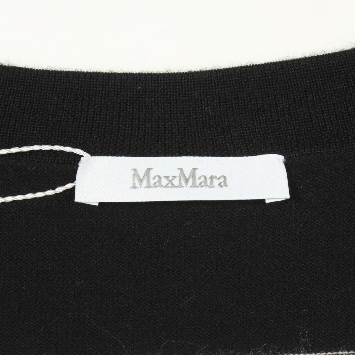 Max Mara Cardigan Fiemme Back Logo Border Wool — view 3