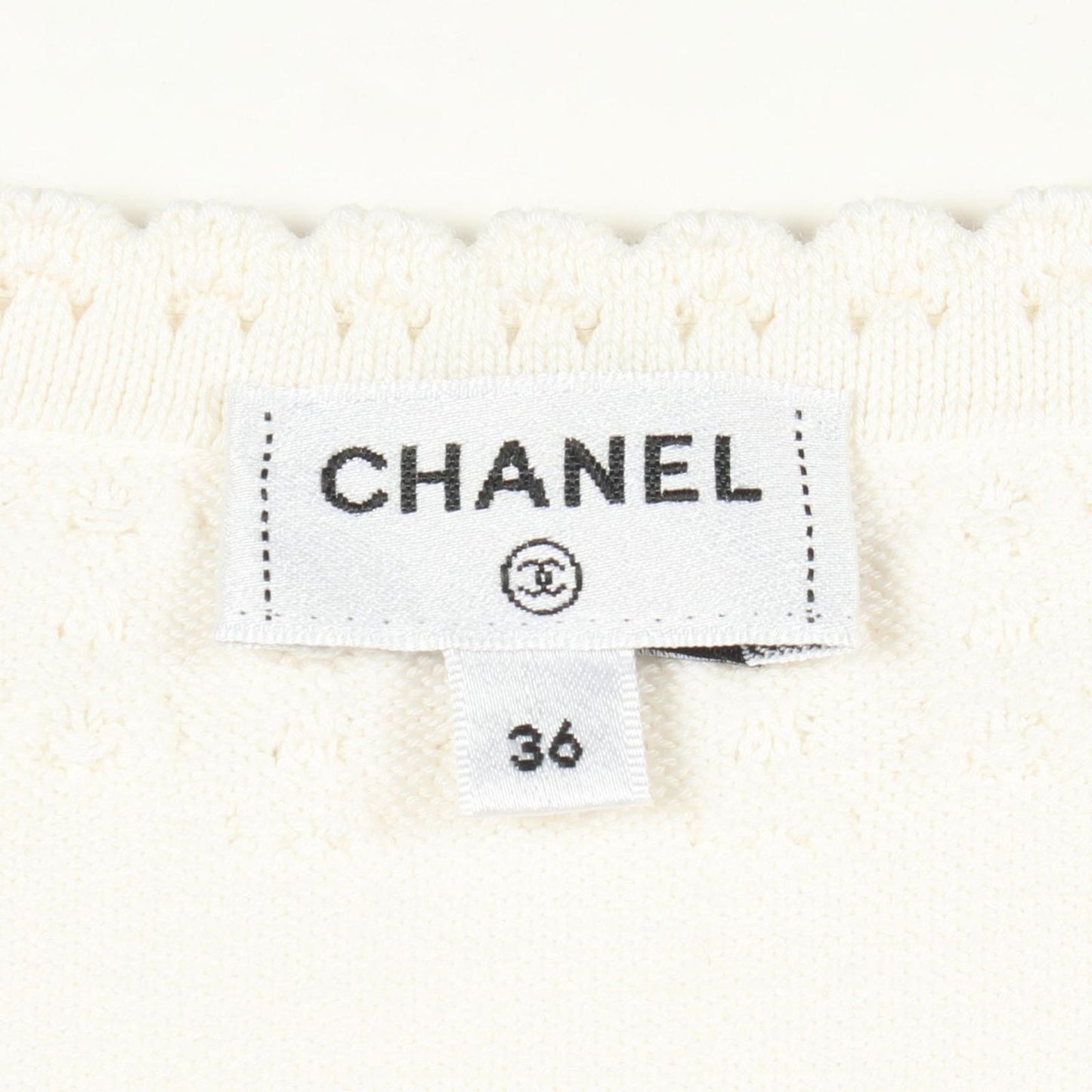 Chanel Dress Halter Neck White Cotton Silk — view 3