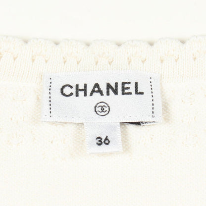 Chanel Dress Halter Neck White Cotton Silk — view 3