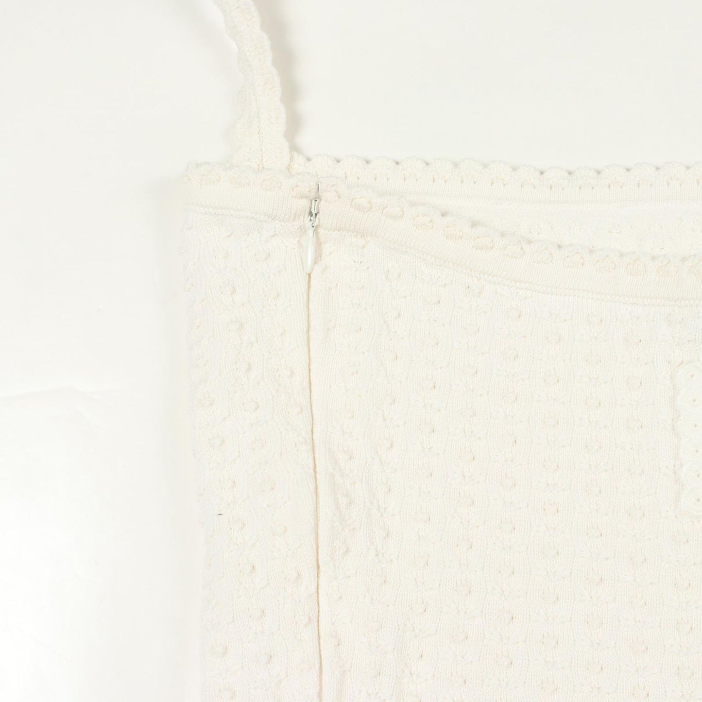 Chanel Dress Halter Neck White Cotton Silk — view 6