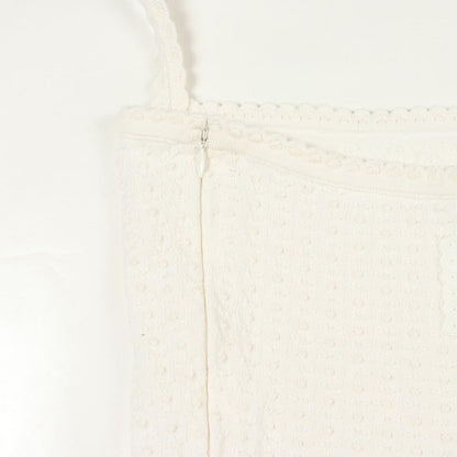 Chanel Dress Halter Neck White Cotton Silk — view 6