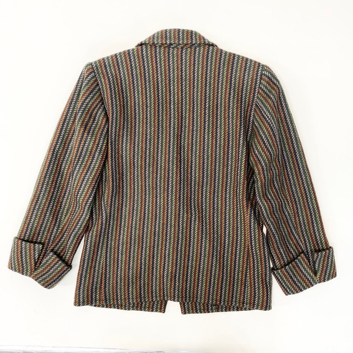 Saint Laurent Tailored Jacket Striped Pattern Embroidery M Multicolor Wool — view 2