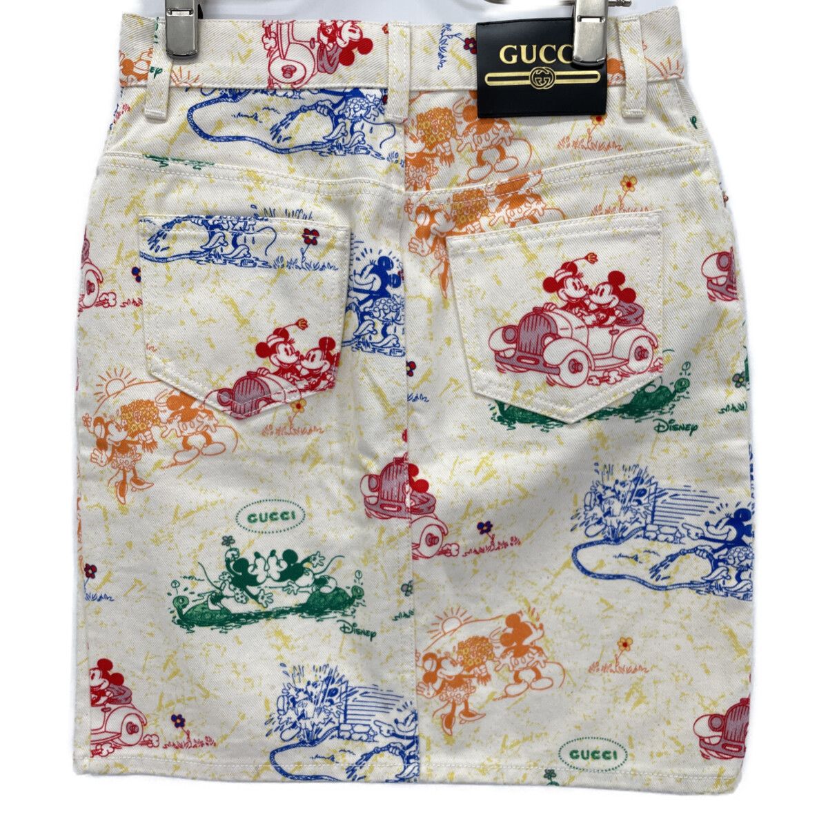 Gucci Disney Colorful Print Mini Denim Skirt 38 — view 2