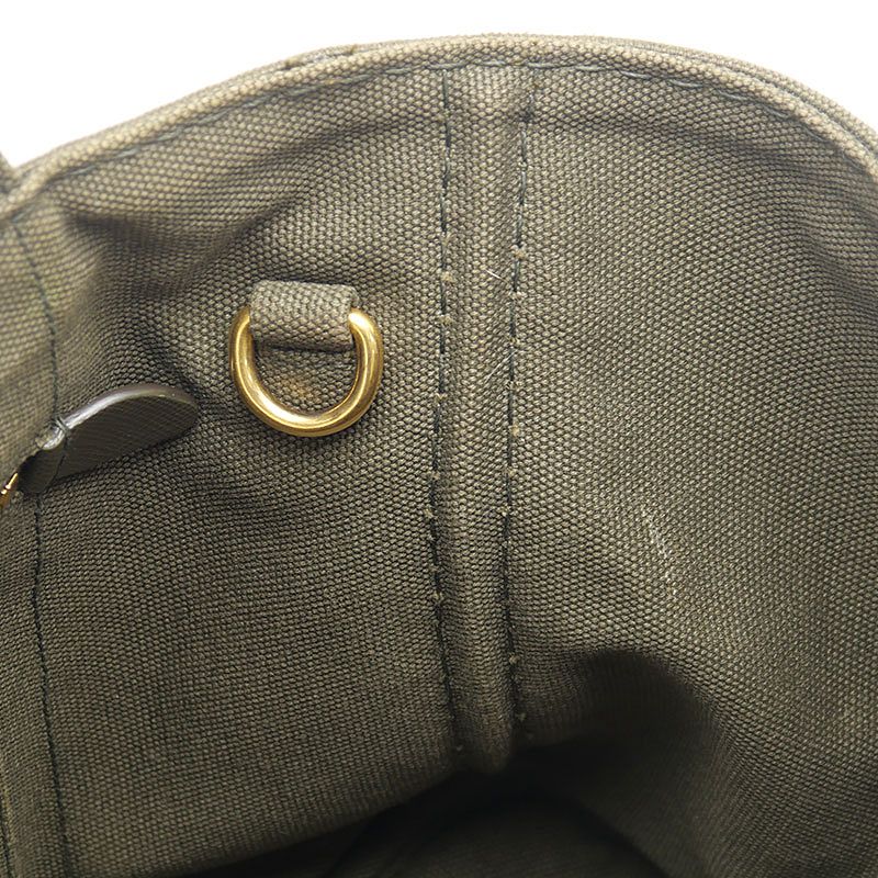Prada Canapa 2-Way Tote Bag Militare — view 7