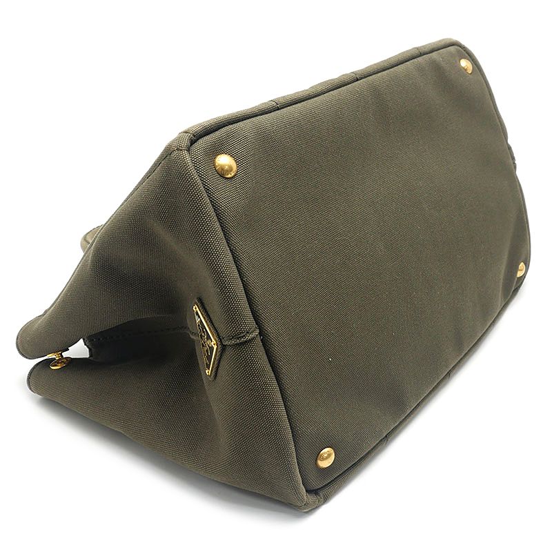 Prada Canapa 2-Way Tote Bag Militare — view 3