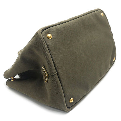 Prada Canapa 2-Way Tote Bag Militare — view 3