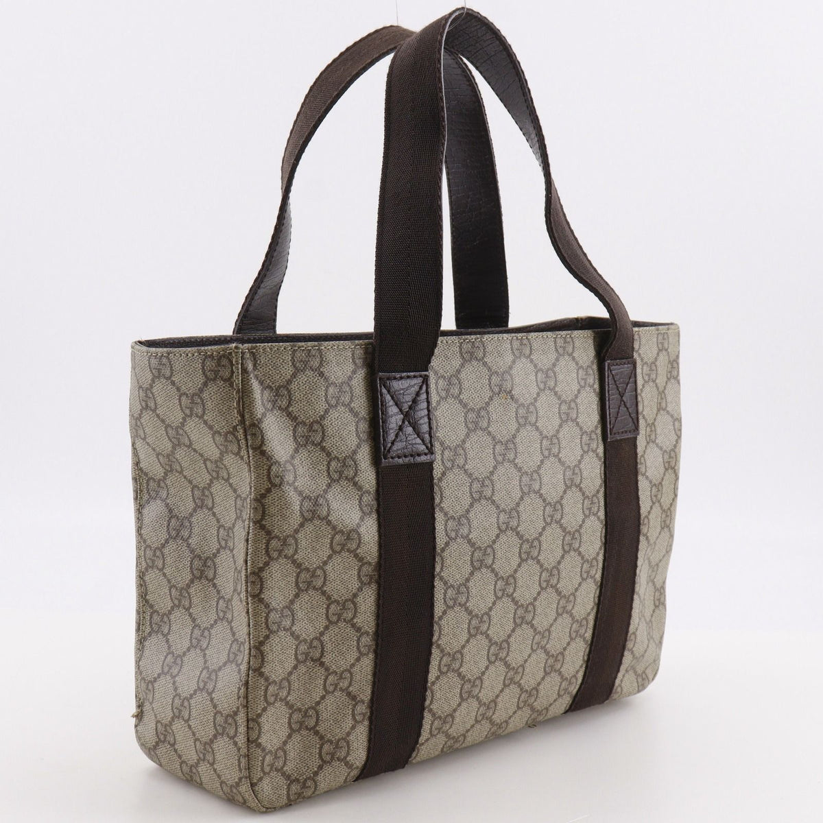 Gucci GG Supreme Canvas Brown Tote Bag — view 3